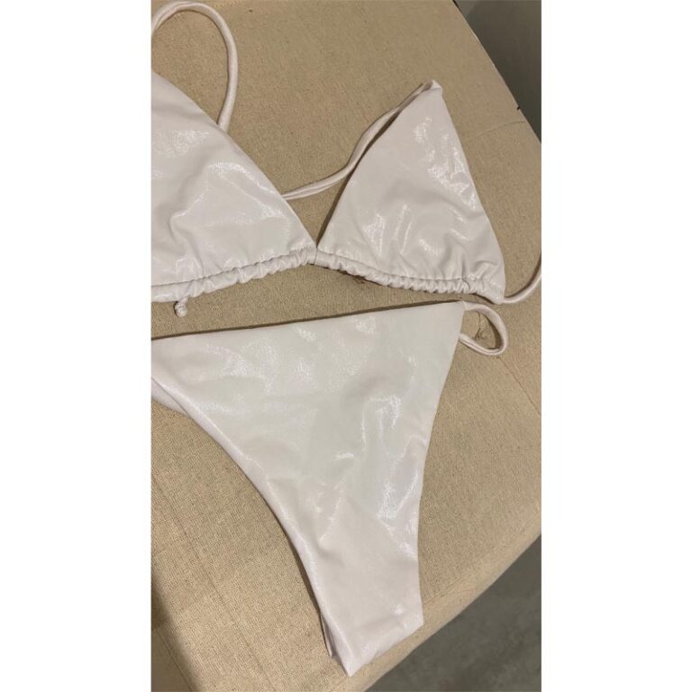 Conjunto Bikini Metalizado Blanco Araliz